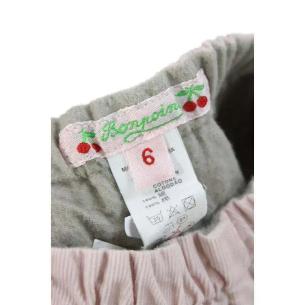 Bonpoint Girls Cotton Corduroy Elastic Waist Pants Pink Size 6 Months